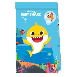 Paper bags “Baby Shark” 16 × 22 cm, 4 pcs