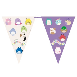 Girlanda flagi papierowe "Squishmallows" 2,3 m 1 szt.