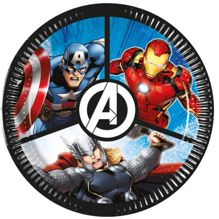Paper plates "Avengers", 20 cm, 8 pcs