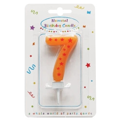 Stars Birthday Candle "7", 1 pc.