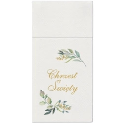 Premium Airlaid cutlery bags-serviettes, Christening, 40 x 40 cm 25 pcs.