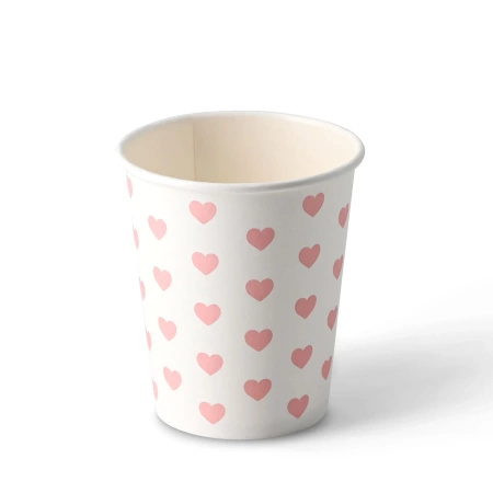 Paper cup dispersion "Hearts" 250 ml, ¶. 80 mm 50 pcs.