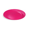 Round paper plate, fuchsia / pink, 23 cm dia, 10 pcs.