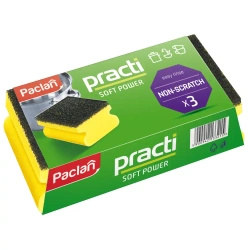 Soft Profiled Dishwashing Sponges 3 pcs