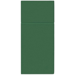 Softpoint napkin pockets for cutlery, embossed, dark green, 38 x 32 cm, 50 pcs