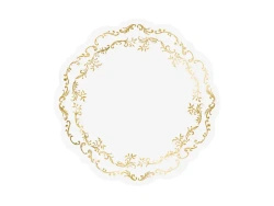 Decorative Paper Placemats White, 35.5 cm, 6 pcs