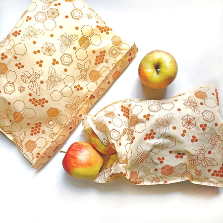 Beeswax bags “Bees” XL 36 × 32 cm, 1 pc.