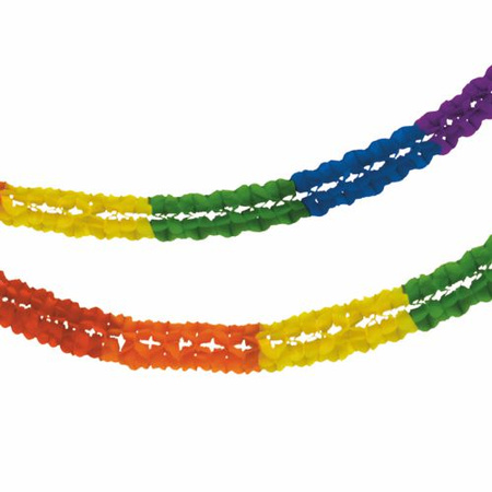 Colorful paper garland "Rainbow", diameter 16 cm, length 10 m, 1 pcs.