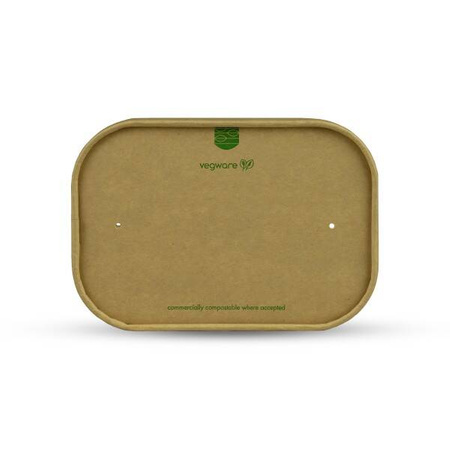 Paper lid for Vegware rectangular containers 25 pcs.