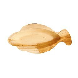 Palm leaf plate "Fish" 24 x 11 x 2.5 cm 25 pcs.