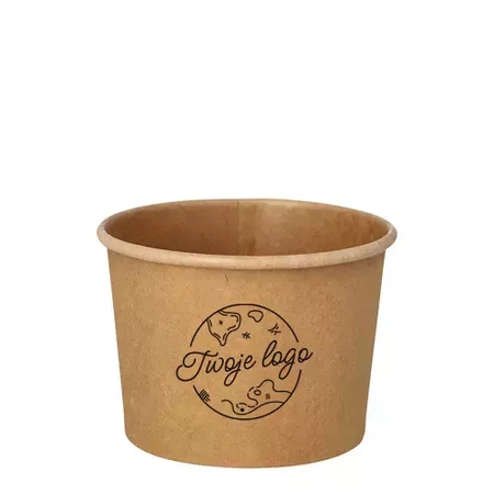 Paper soup cup 350 ml 9,8 x 7 cm OWN PRINTING 2000 pcs.  
