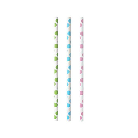 Paper straws "Dots" 6/200 mm 25 pcs.