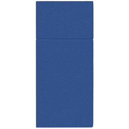 Softpoint napkin pockets for cutlery, embossed, navy blue, 38 x 32 cm, 50 pcs