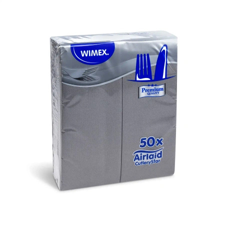 Gray Premium Cutlery Bags 40×32 cm, 50 pcs