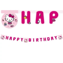 Paper Birthday Banner Hello Kitty, 2 m 1 pc