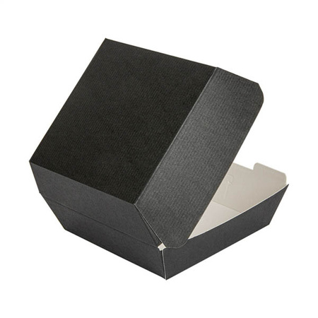 Burger box termiczny czarny, rozmiar "L", 14,2 x 13,7 x 6,1 cm 50 szt.