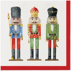 Premium Airlaid napkins, "Nutcracker's Soldiers", 1/4, 40 x 40 cm, 12 pcs.