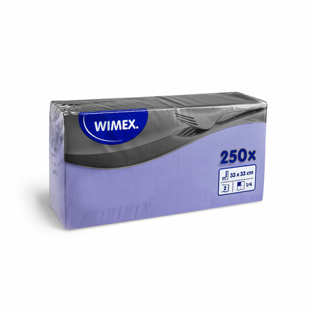 2-ply Light purple napkins 1/4 fold 33 × 33 cm, 250 pcs.