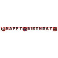 Paper birthday banner “Spider-Man” 2 m, 1 pc