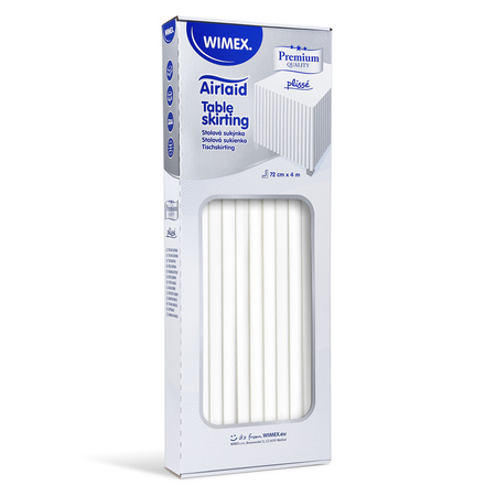 Falbana do stołu skirting biała papierowa Premium Airlaid 0,72 × 4 m, 1 szt.