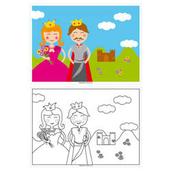 Paper placemats - coloring book "Castle" 31 x 43 cm 250 pcs.