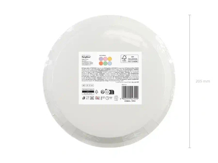 Paper Plates "Assorted Colors", 21 cm, 6 pcs