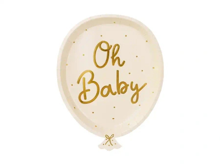 Paper Plates "Oh Baby", 17.5 × 22 cm, 6 pcs