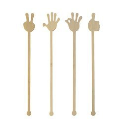 Drink stirrer bamboo "Hands" 21 cm 100 pcs.