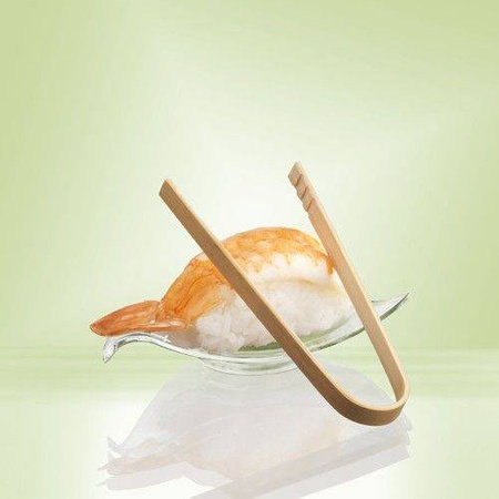 Bamboo snack tongs 10 cm 10 pcs.