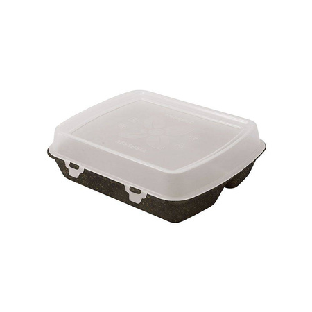 Menuboxes reusable tripartite black 24,5 x 20 x 4,5 cm 60 pcs.