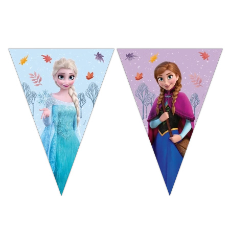 Girlanda papierowe flagi "Kraina Lodu / Frozen" 2,3 m, 1 szt.