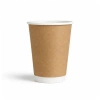 Paper cup double-wall kraft, glossy, dispersion coating 450 ml, dia. 90 mm, 25 pcs.