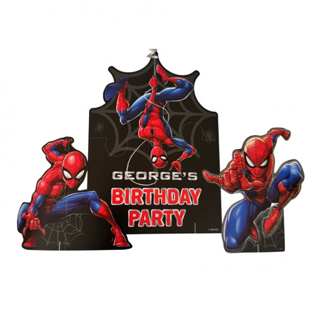 Ścianka personalizowana naklejkami 1 szt. + 2 figury Spider-man