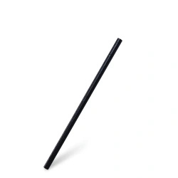Reusable Biocomposite Straws, black, 8/200 mm, 100 pcs