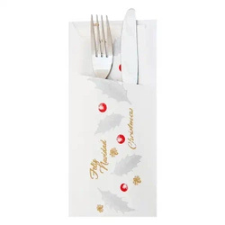 "Noel" cutlery bags with napkin, 22.5 x 11.2 cm, 250 pcs.