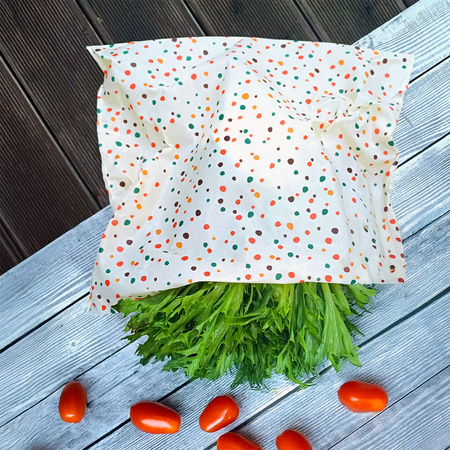 Beeswax bags “Dots” XL 36×32 cm, 1 piece