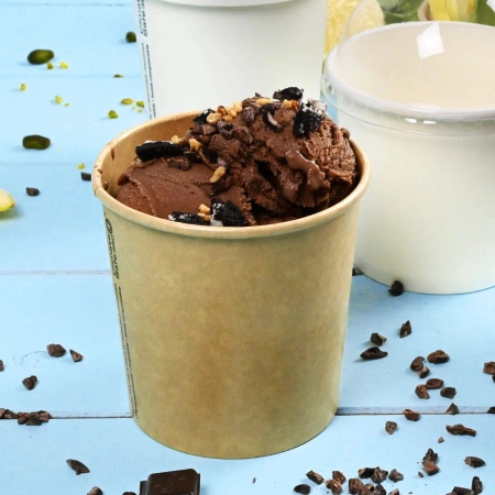Kraft ice cream paper cup 360 ml, 92 mm dia, 50 pcs.