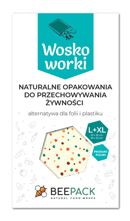 Woskoworki "Groszki" zestaw L+XL 1 szt.