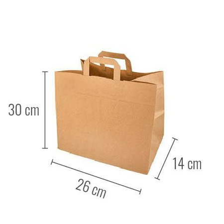 Torba papierowa z uchwytem 26 x 14 x 30 cm 300 szt.