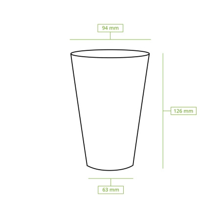 PLA cup 400 ml, diameter 95 mm 50 pcs.