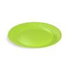 Round paper plate, green, dia 23 cm, 10 pcs.