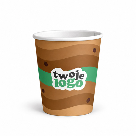 Paper cup white, dispersion, 180 ml, ¶. 70 mm, MATTE, FULL COLOR 2000 pcs