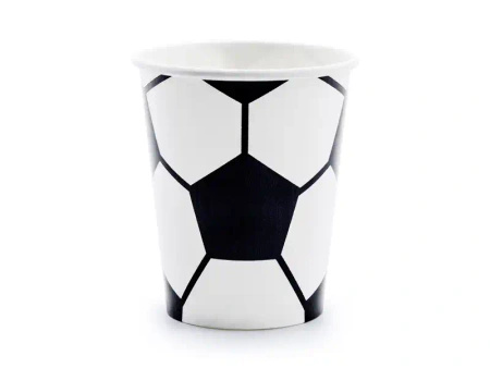 Kubek papierowy "Piłka Nożna" 260 ml 6 szt.