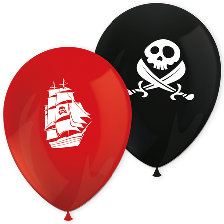 Latex balloons “Pirates” 28 cm, 8 pcs