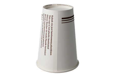 Kubek papierowy Biały dyspersja, 200 ml, 50 szt.