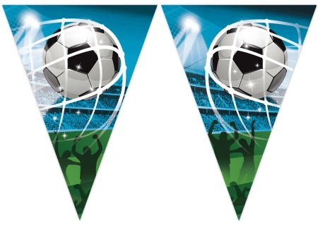 Paper garland – flags “Football” 2.3 m, 1 pc