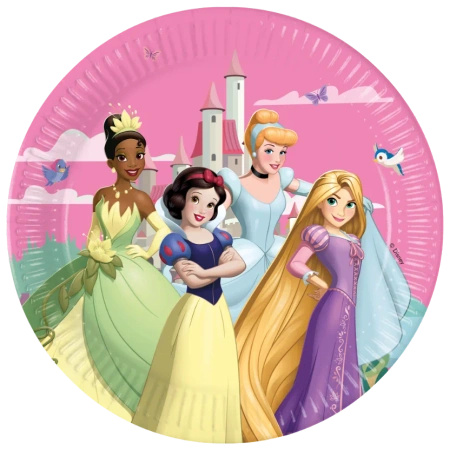 Talerze papierowe "Księżniczki Disney'a", 23 cm, 8 szt.