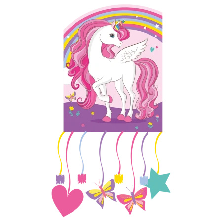 Paper 3D piñata "Unicorn" 21x27 cm, 1 pc