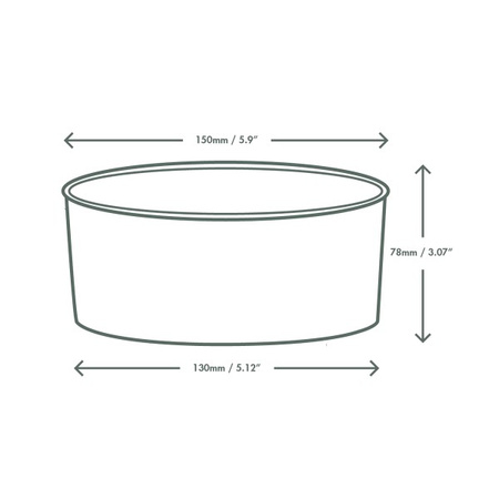 Miska papierowa sałatkowa czarna 1000 ml śr. 150 mm 50 szt.