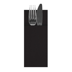 Cutlery bags-serviettes, black, 40 x 33 cm 160 pcs.